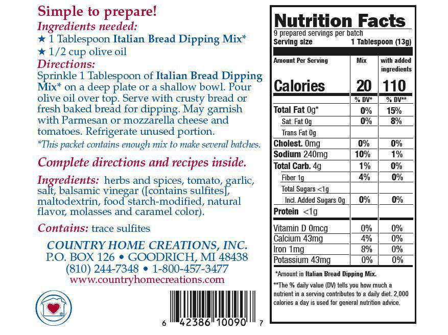 Country Home Creations Italian Bread Dipping Mix