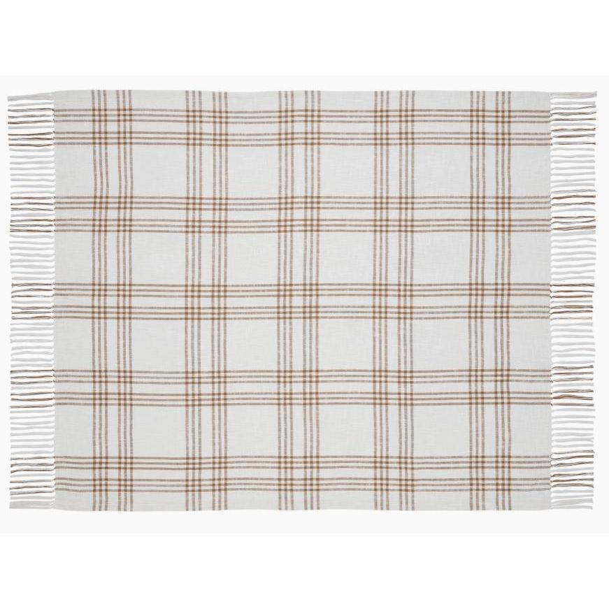 Wheat Plaid Woven Throw