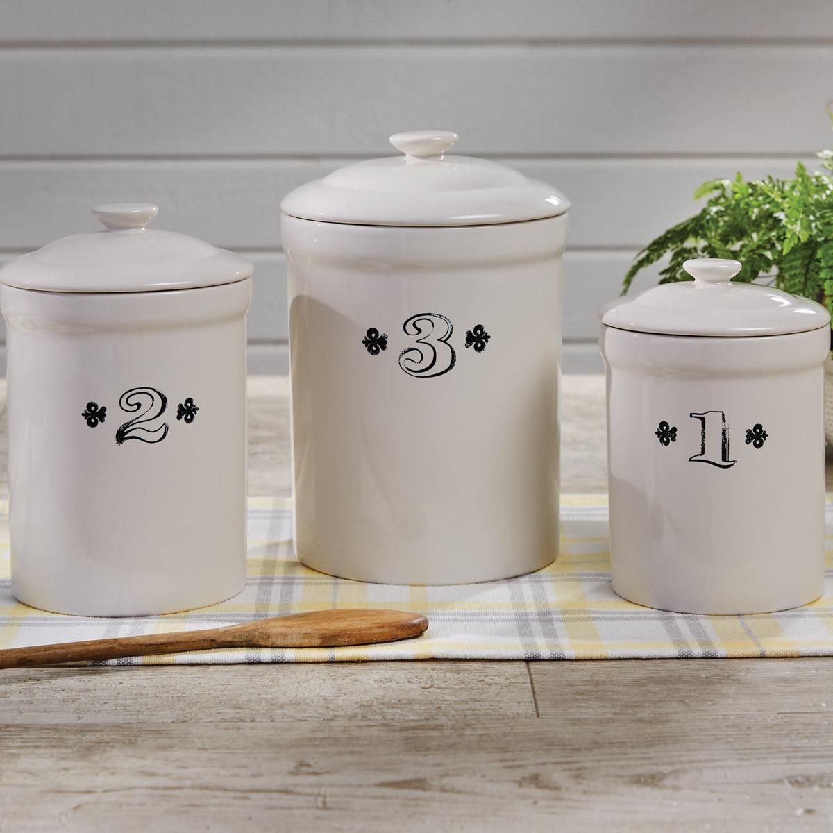 Park Design Ironstone Canister 3pc Set
