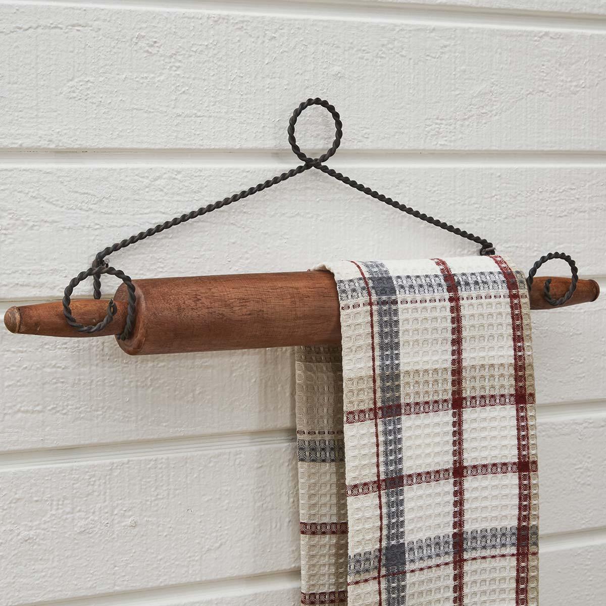 Rolling Pin Dishtowel Holder