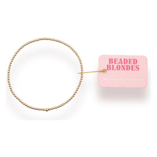 Beaded Blondes 2MM Gold Beaded Bracelet