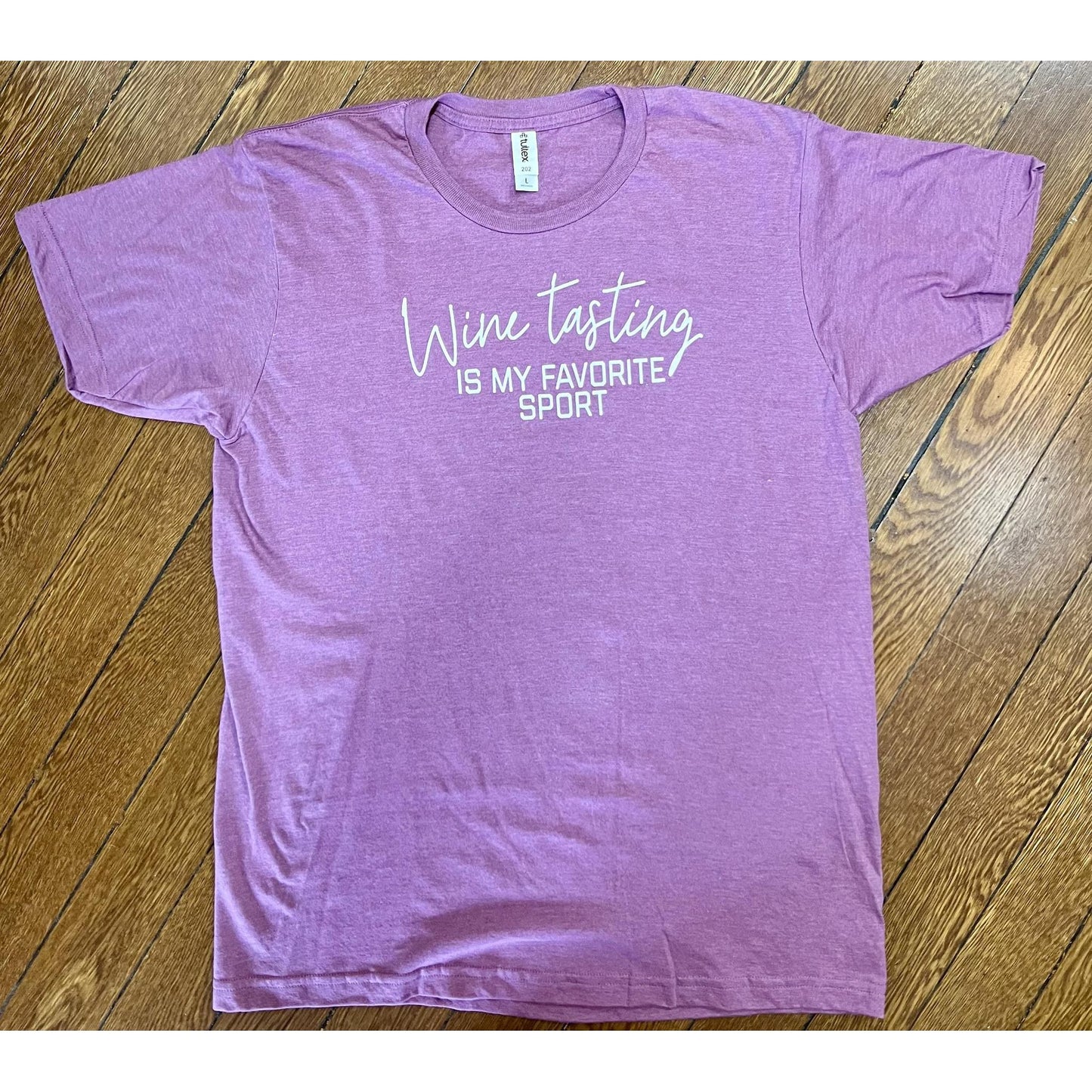 Wine Tasting Is My Favorite Sport Tee (Mauve)