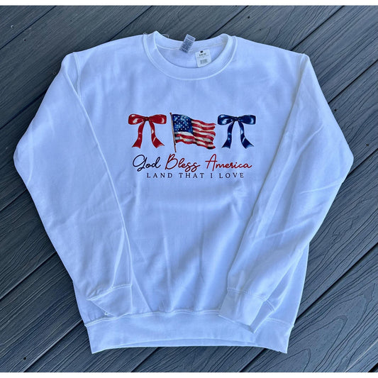 God Bless America Crewneck (White)