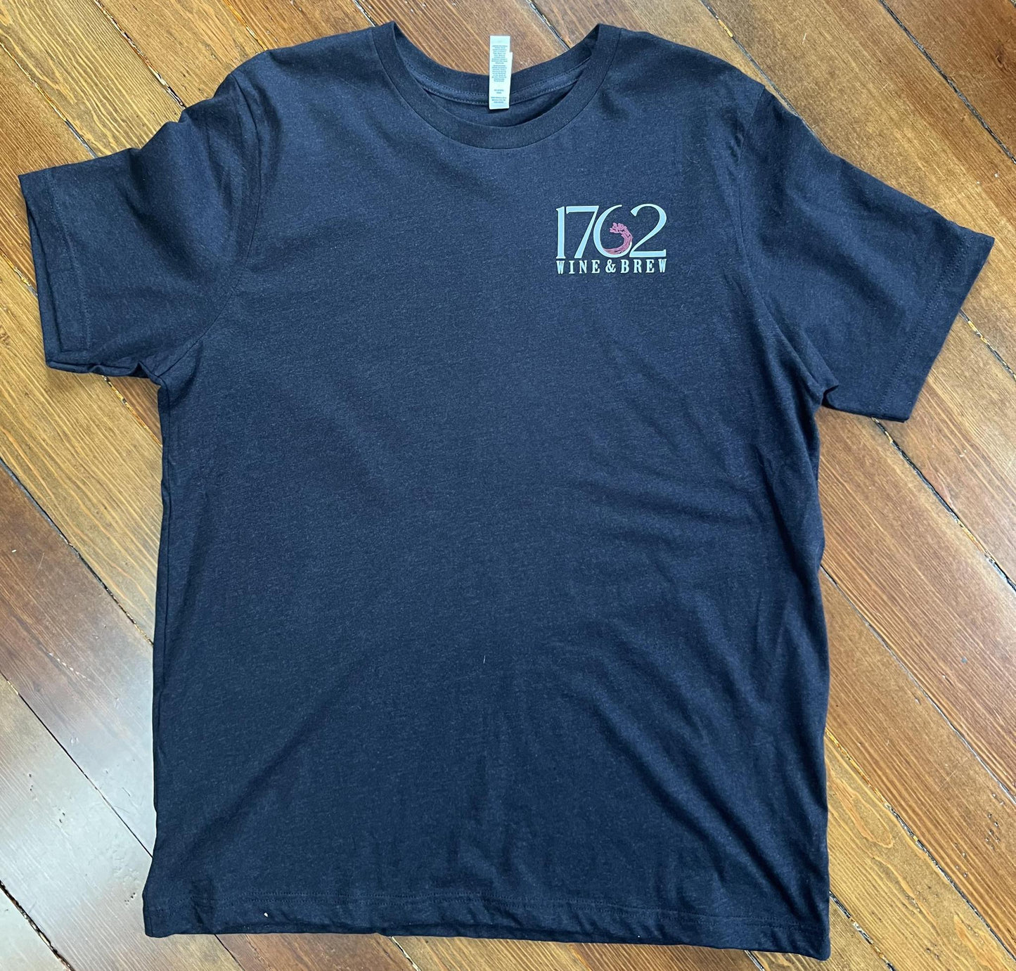 1762 Wine & Brew Tee (Heathered Black)
