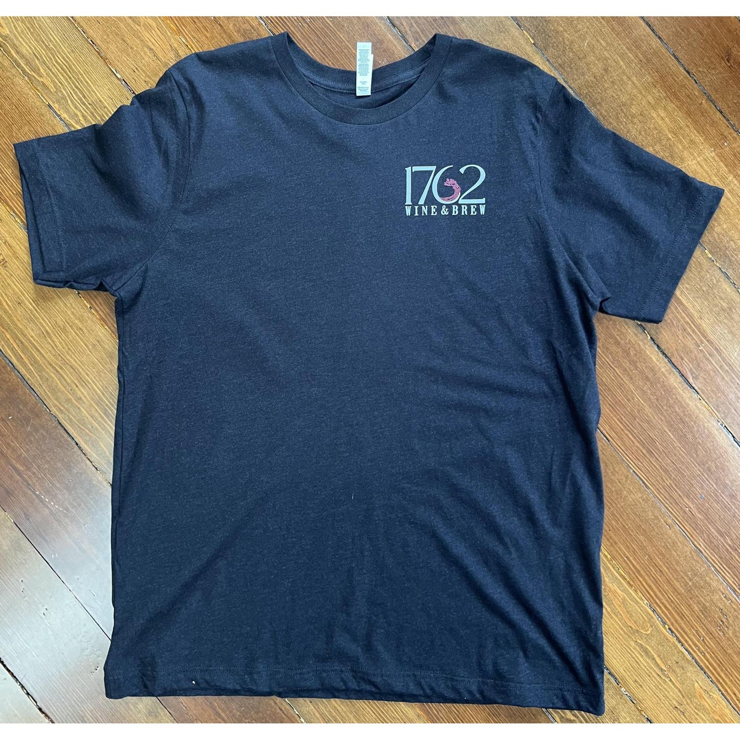 1762 Wine & Brew Tee (Heathered Black)