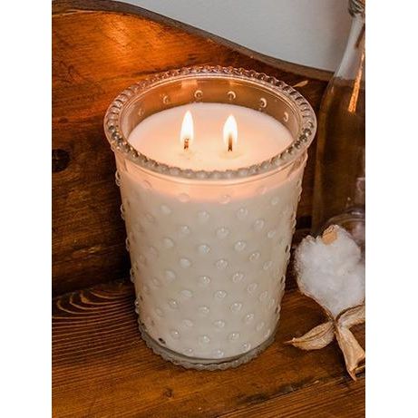 Sweet Wick Clear Hobnail Vase Candle