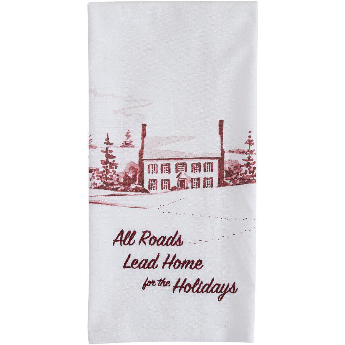Park Design Winter Countryside Dishtowel