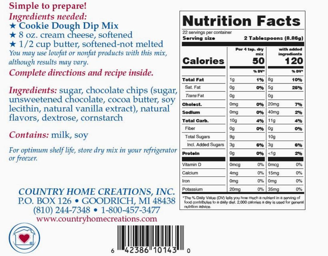 Country Home Creations Cookie Dough Dip Mix
