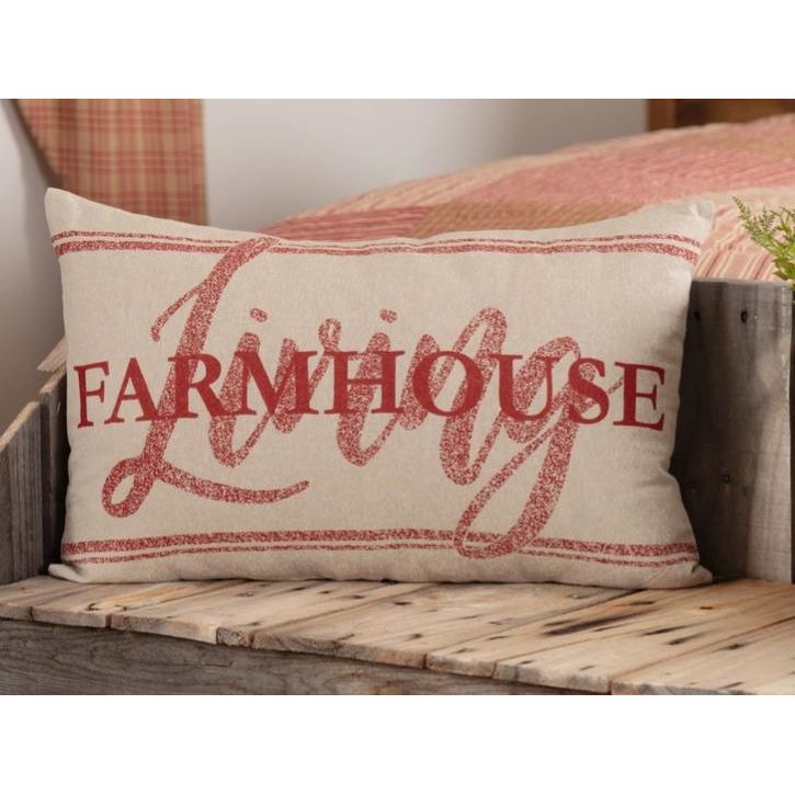 Sawyer Mill Red Farmhouse Living Pillow