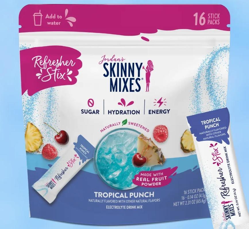 Jordan Skinny Mixes Refresher Stix 16 Ct - Tropical Punch