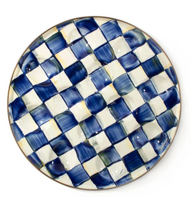 Mackenzie Childs Royal Check Egg Plate