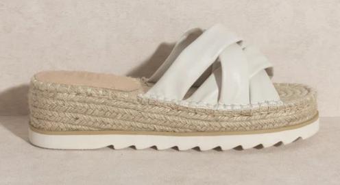 Rebel Strappy Platform Sandal (Off White)