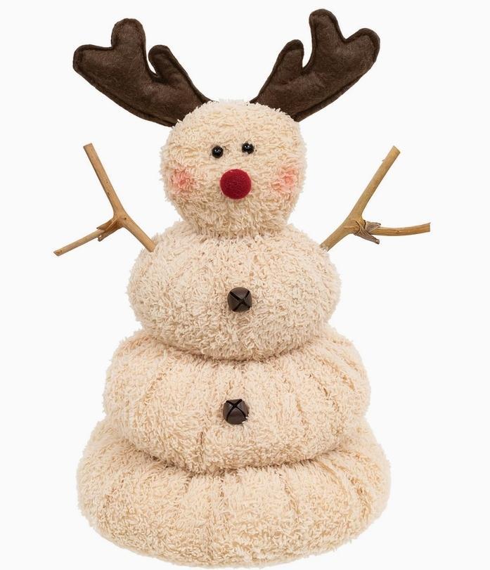 Melting Red-Nosed Reindeer Snowman
