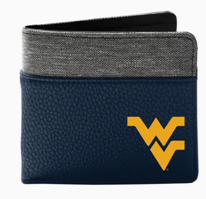 NCAA West Virginia Mountaineers Pebble Bi-Fold Wallet