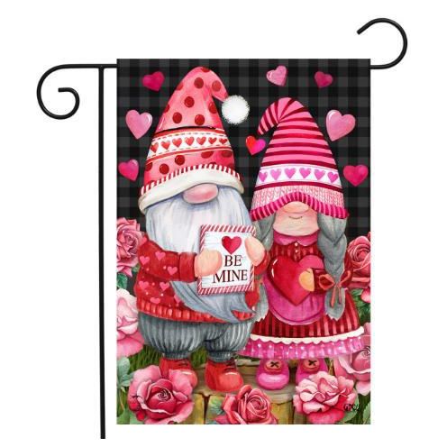 Valentine's Gnomes Garden Flag
