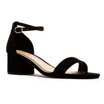 Cashmere Suede Block Heels (Black)