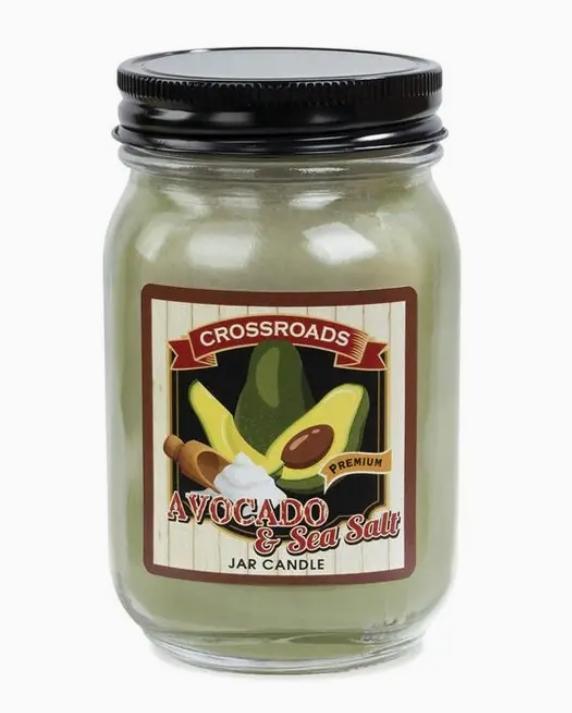 Crossroads Avocado & Sea Salt - 12 oz. Pint Candle