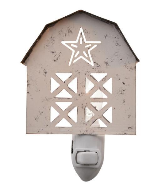 Park Design Barn Night Light (Distressed White)