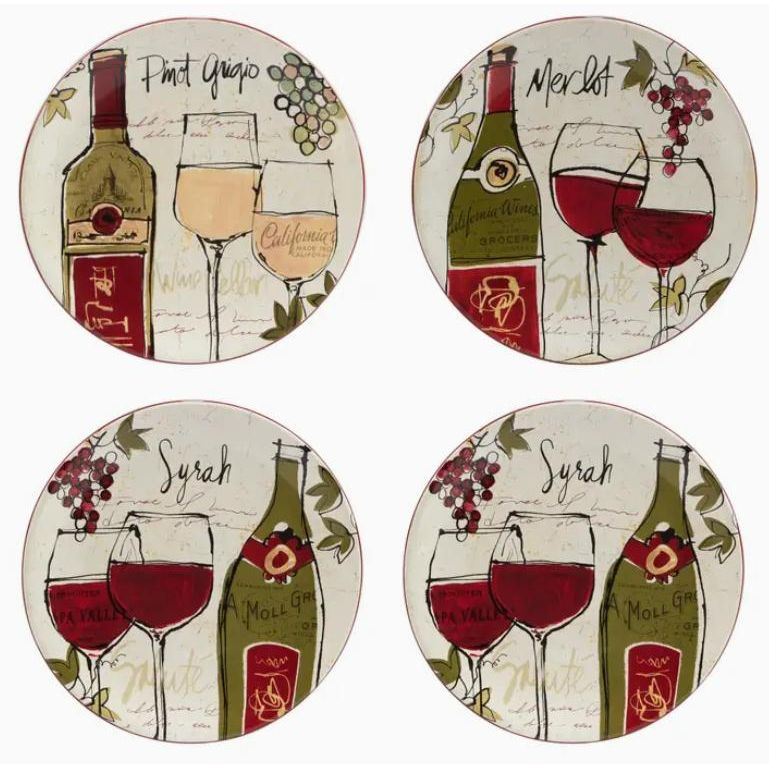 Wine Country Salad Plate Assorted Designs