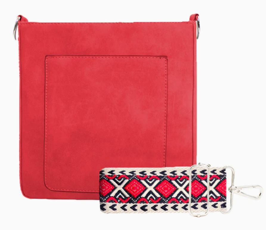 Ashley Suede Vegan Leather Crossbody