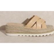 Rebel Strappy Platform Sandal (Nude)