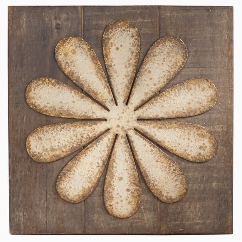 Rustic Rounded Petal Flower Wall Art