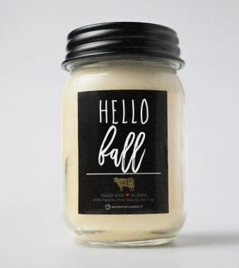 Milkhouse Candle Hello Fall 13 oz Mason Jar
