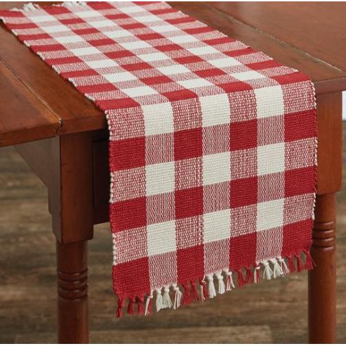 Wicklow Check Table Runner (Red/Cream)