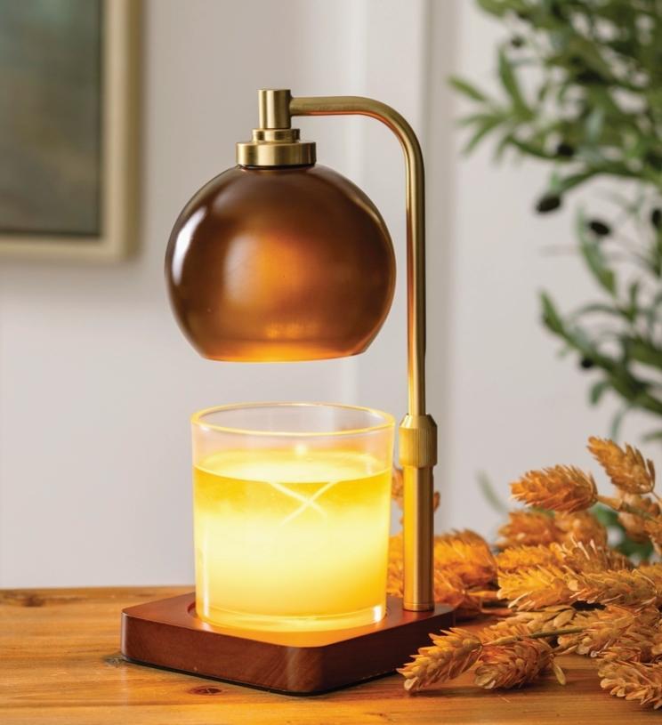 Amber Sphere Candle Warmer Lamp