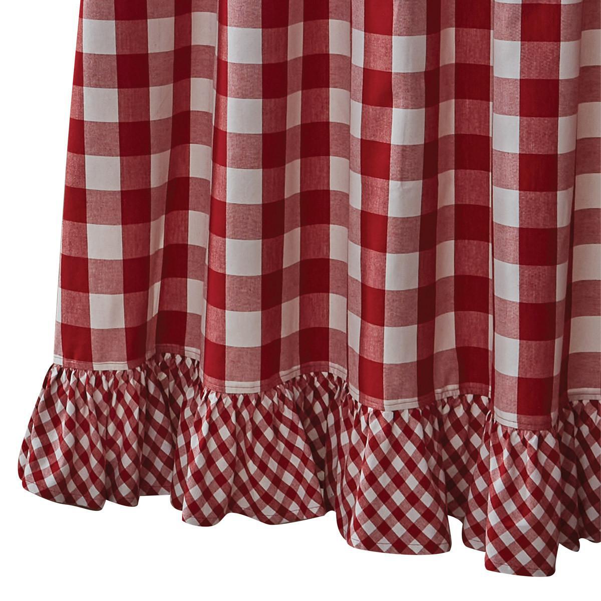 Park Design Wicklow Ruffled Shower Curtain (Red)