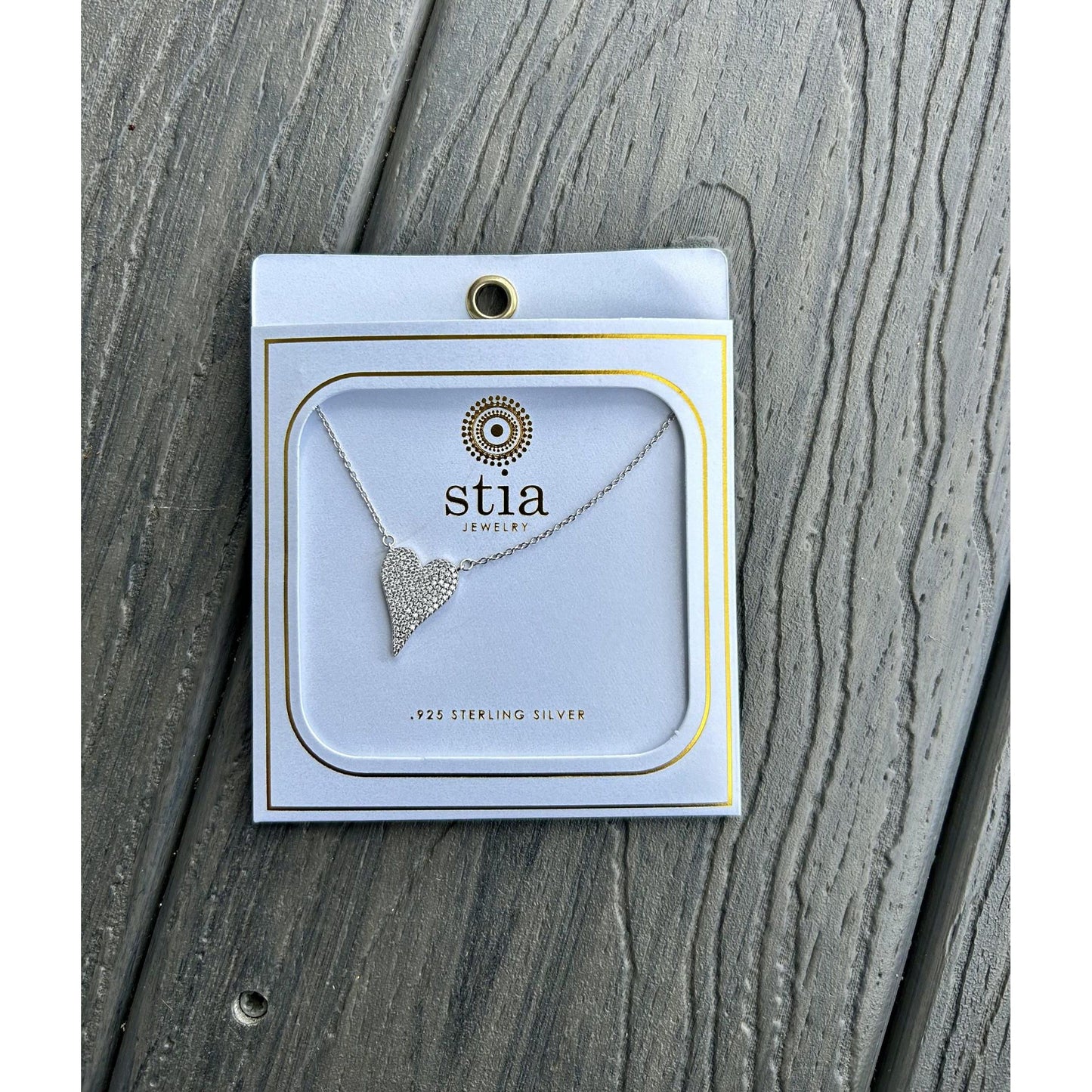 Diamond Heart Sterling Silver Necklace