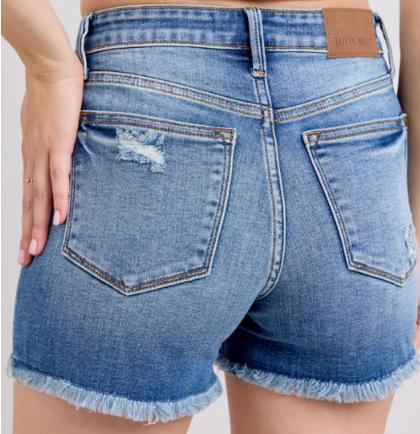 Judy Blue Vintage Wash Shorts w/Fray Hem