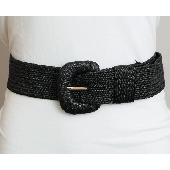 Stretchable Raffia Belt