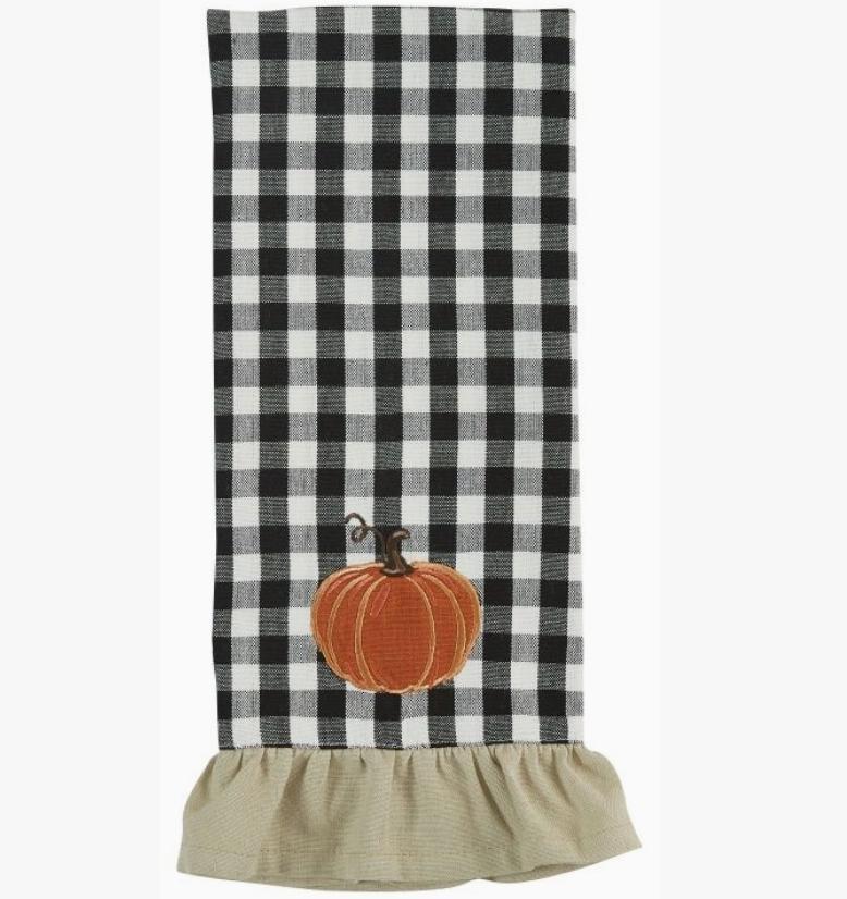 Park Design Autumn Checkerboard Decorative Dishtowel