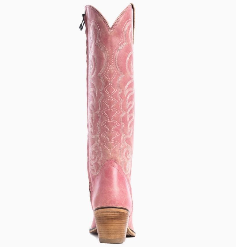 Myra Nalejandra Leather Boots in Pink