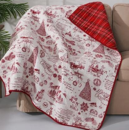 Yuletide Quilted Throw
