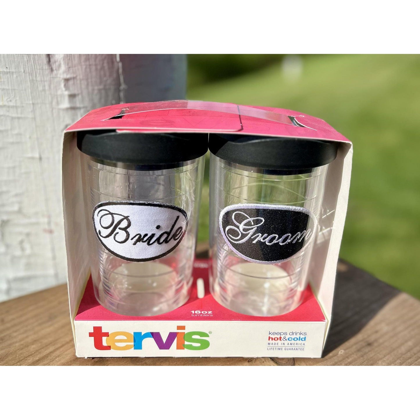 Tervis 16 oz Tumbler (Set of 2- Bride & Groom)