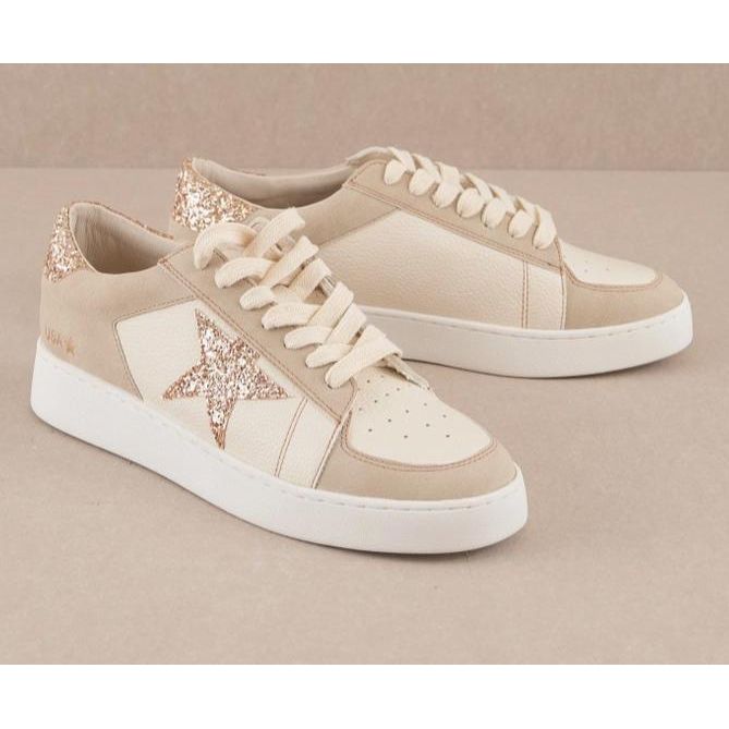 The Liberty Beige | Glitter Star Sneaker