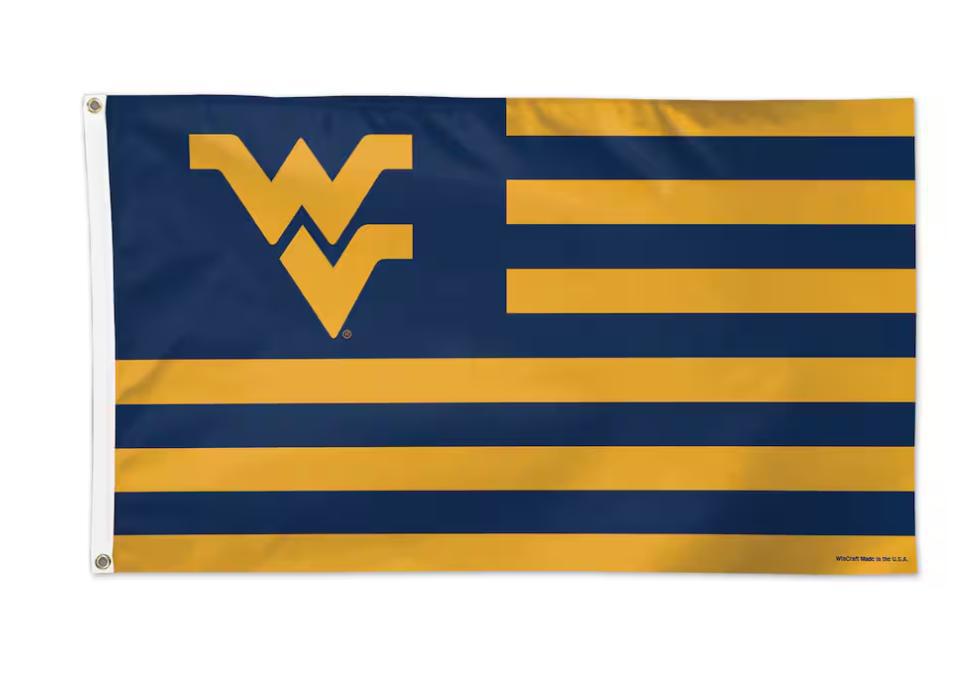 West Virginia Mountaineers 3' x 5' Stripe Deluxe Single-Sided Flag