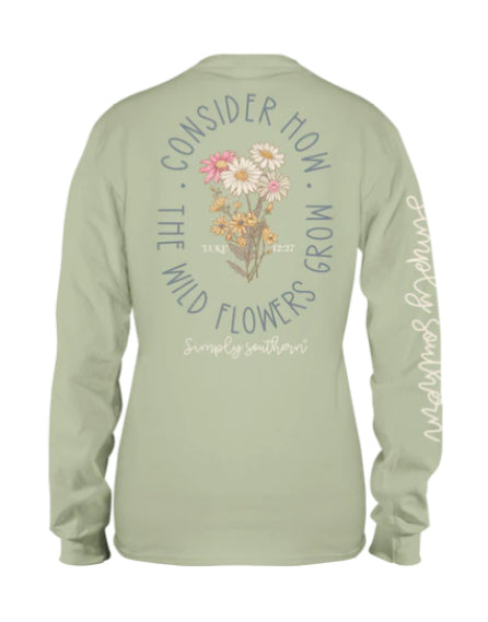 Simply Southern Flower Long Sleeve Tee
