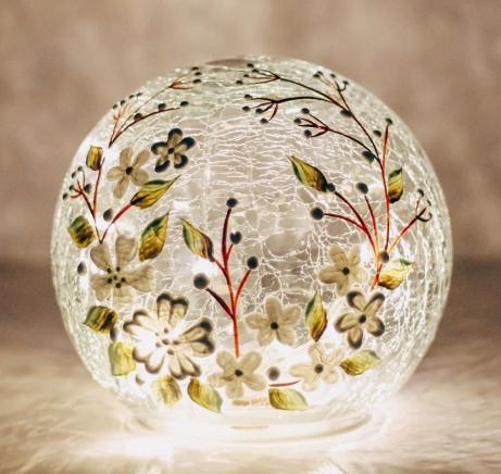 White Jasmine - LED Glass Orb