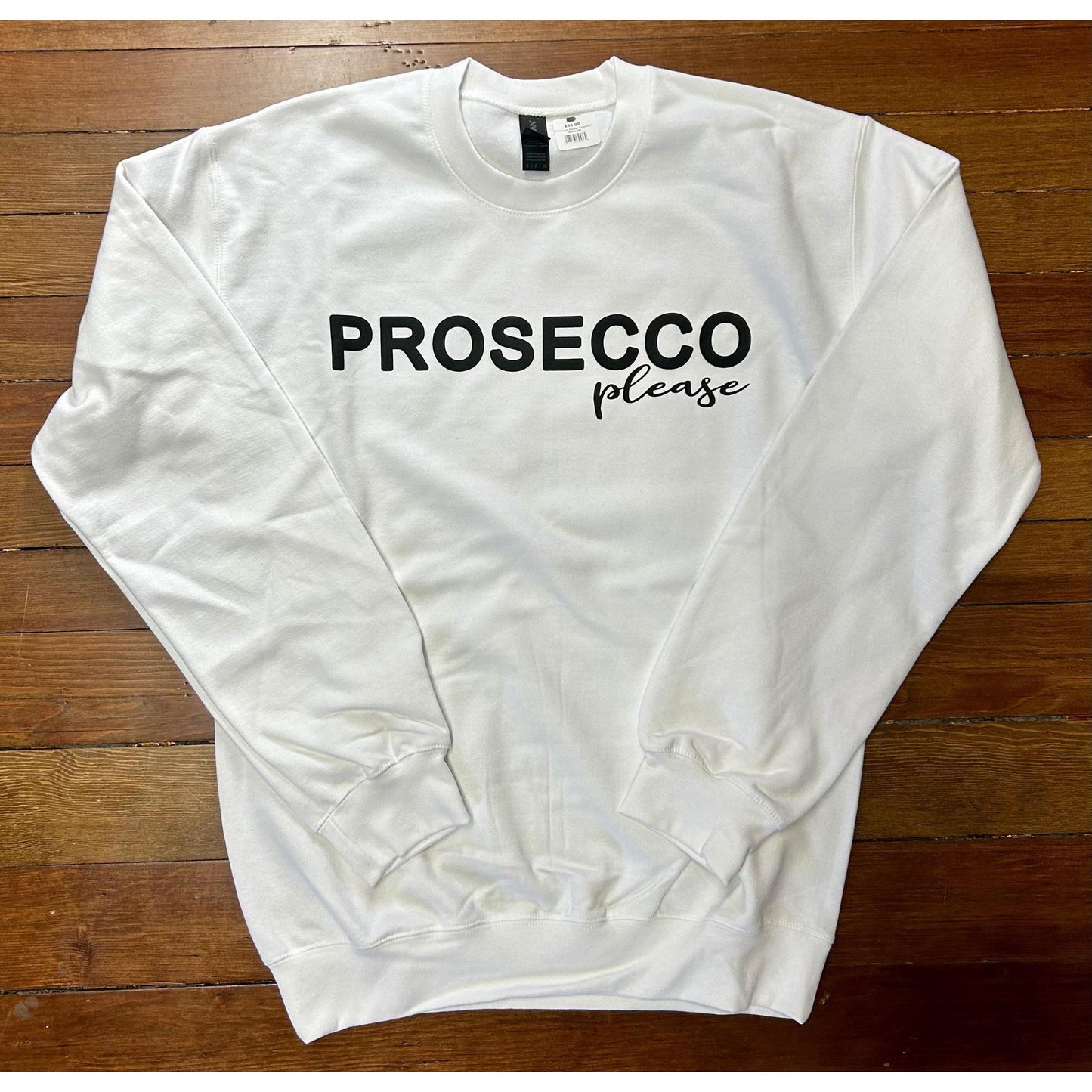 Prosecco Please Crewneck (White)