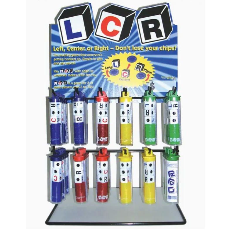 Left Center Right Dice Tube Assorted Colors