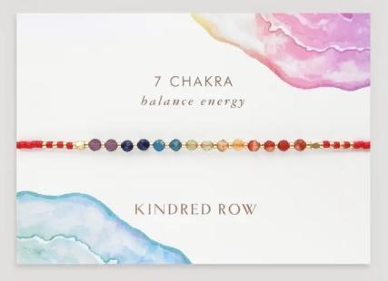 Chakra Rainbow Healing Gemstone Stacking Bracelet (Red)