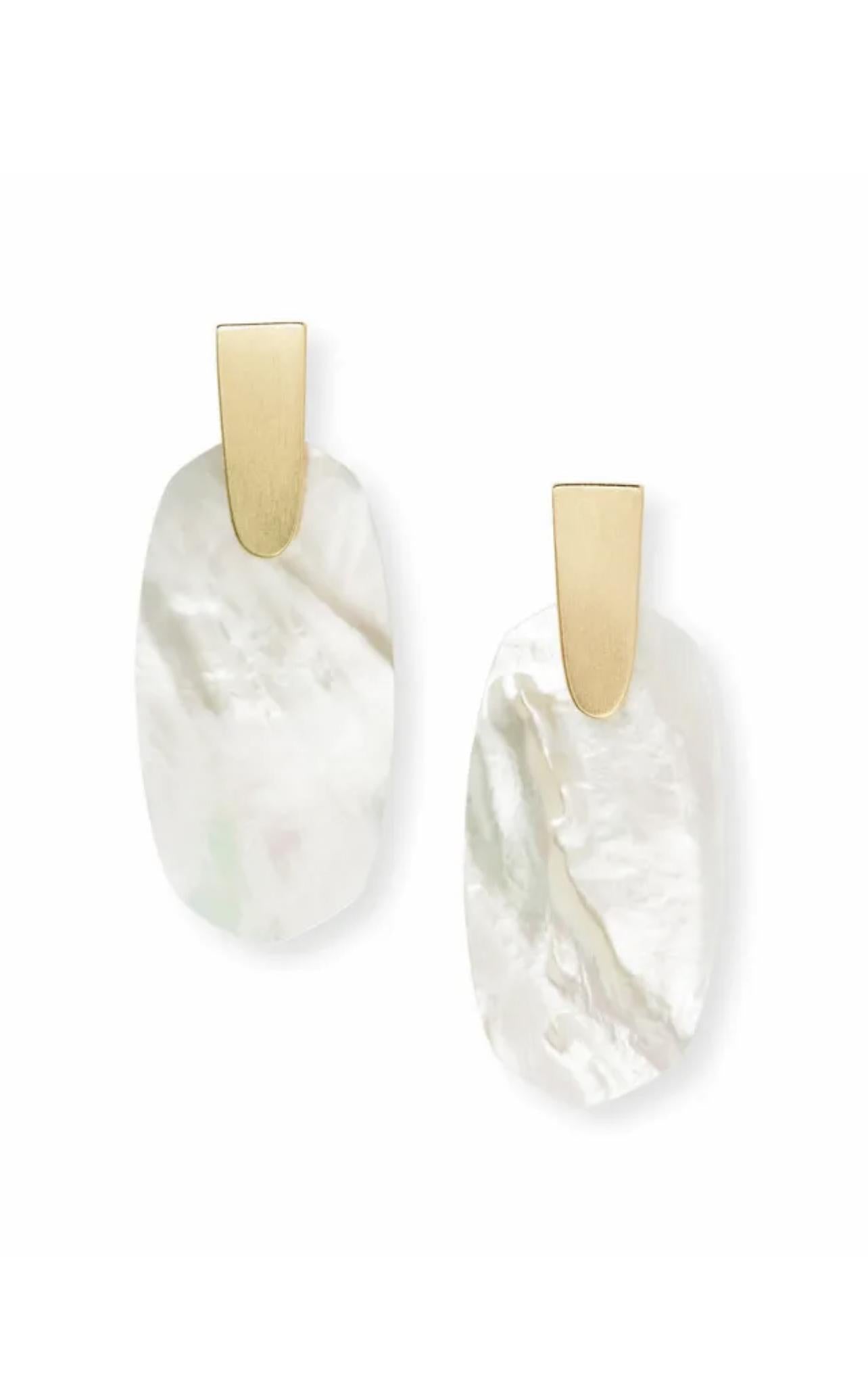 Kendra Scott Aragon Drop Earrings in Mother of Pearl