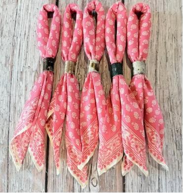 Pink Floral Bandanas