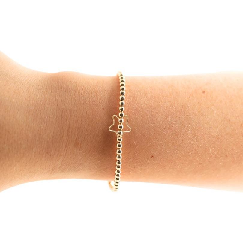 Beaded Blondes Wire Star Charm Bracelet