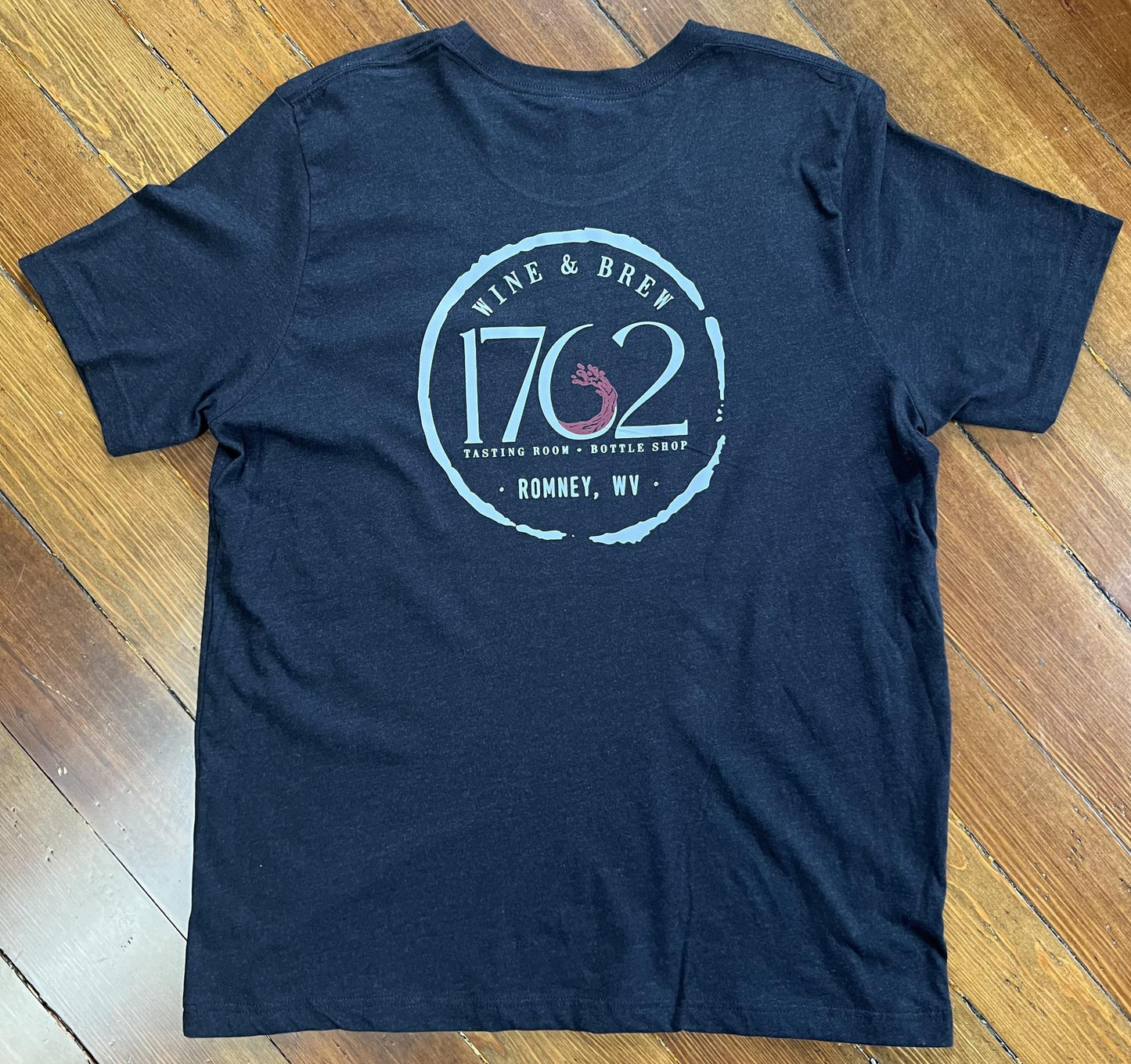 1762 Wine & Brew Tee (Heathered Black)