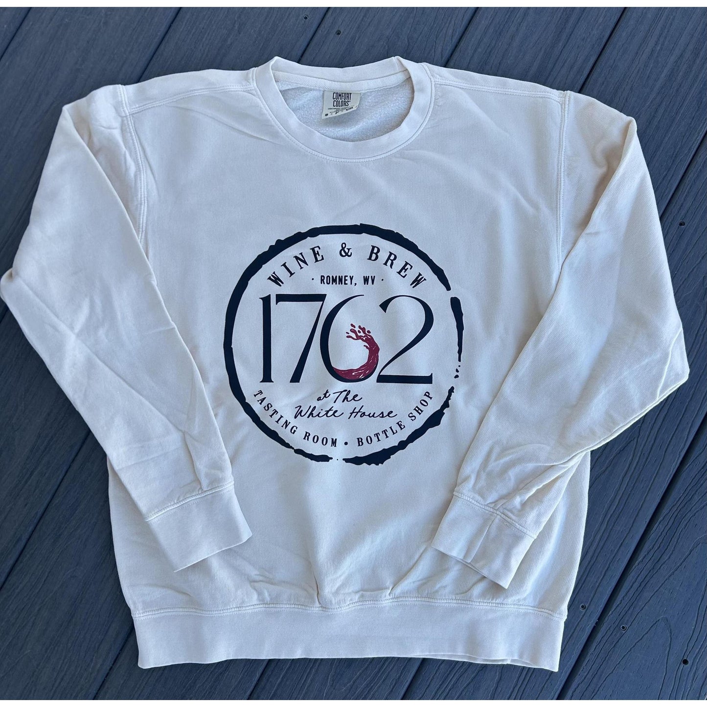 1762 Wine & Brew Circle Logo Crewneck (Cream)