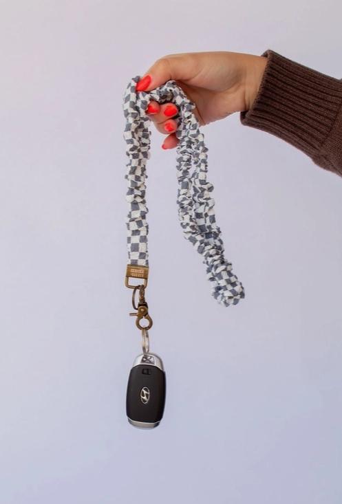 Andi X Rad Rev Grey Checkered Lanyard